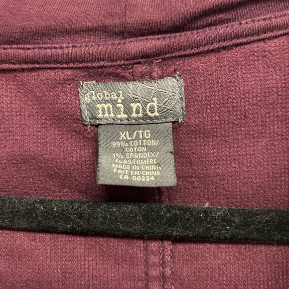 Global Mind purple cord heavy weight baller style jacket size XL - Picture 3 of 10